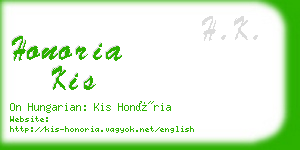 honoria kis business card